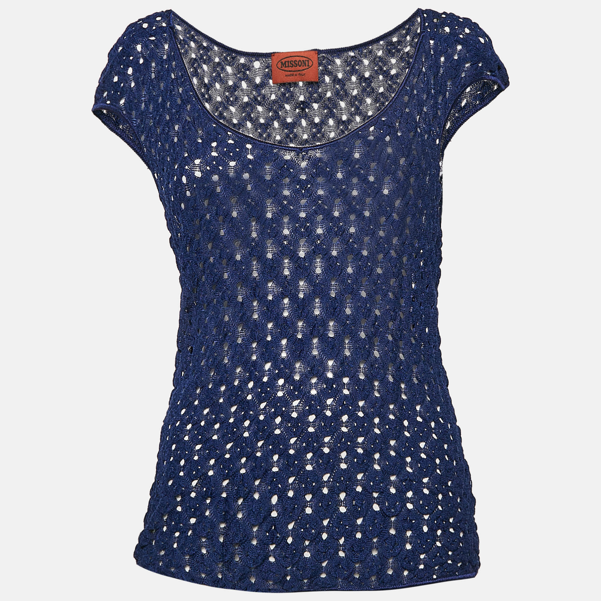 

Missoni Blue Patterned Knit Top L