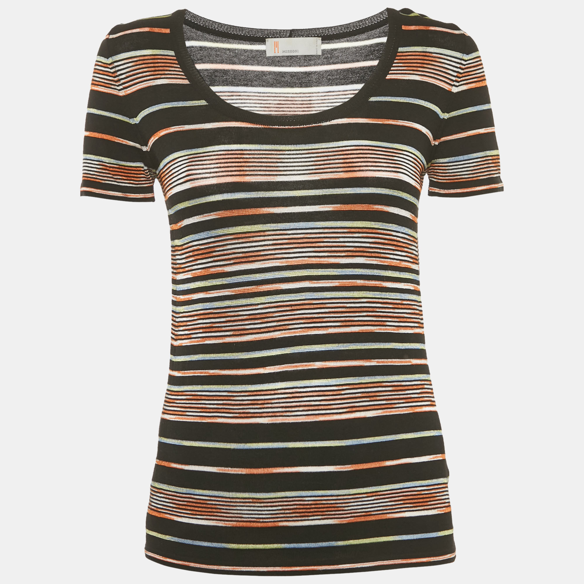 

Missoni Multicolor Striped Stretch Knit Top L