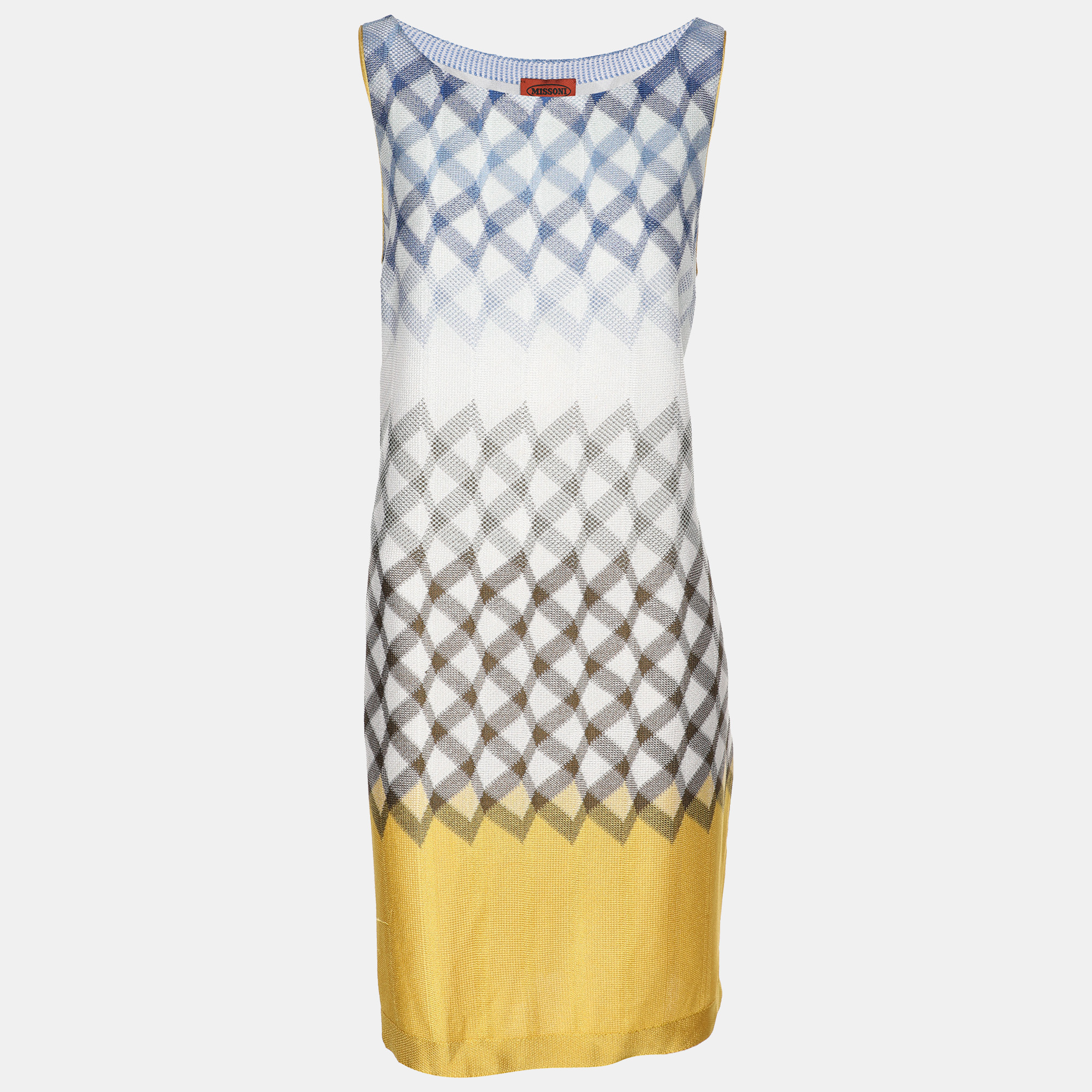 Pre-owned Missoni Multicolor Rib Knit Sleeveless Mini Dress M