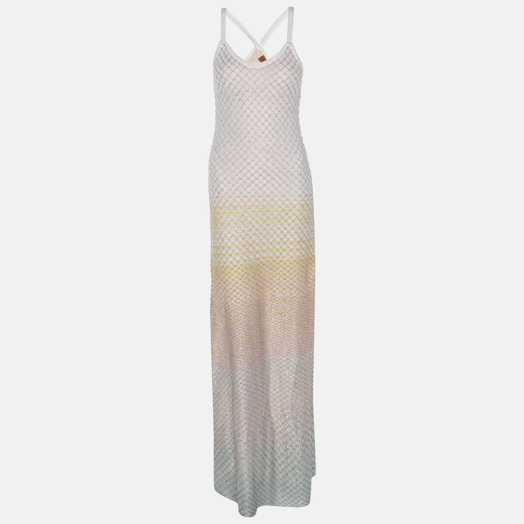

Missoni Multicolor Knit Sequins Maxi Dress S
