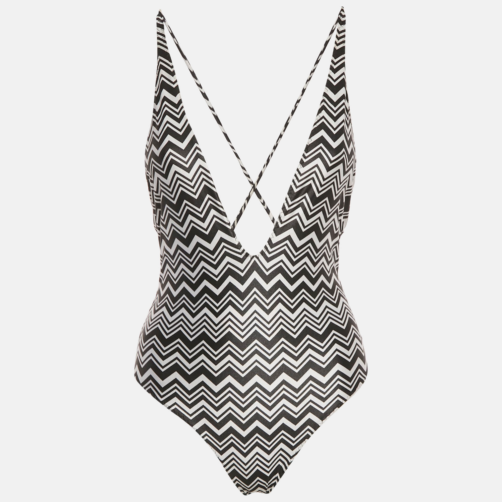 

Missoni Black/White Zig Zag Jersey Swimsuit M