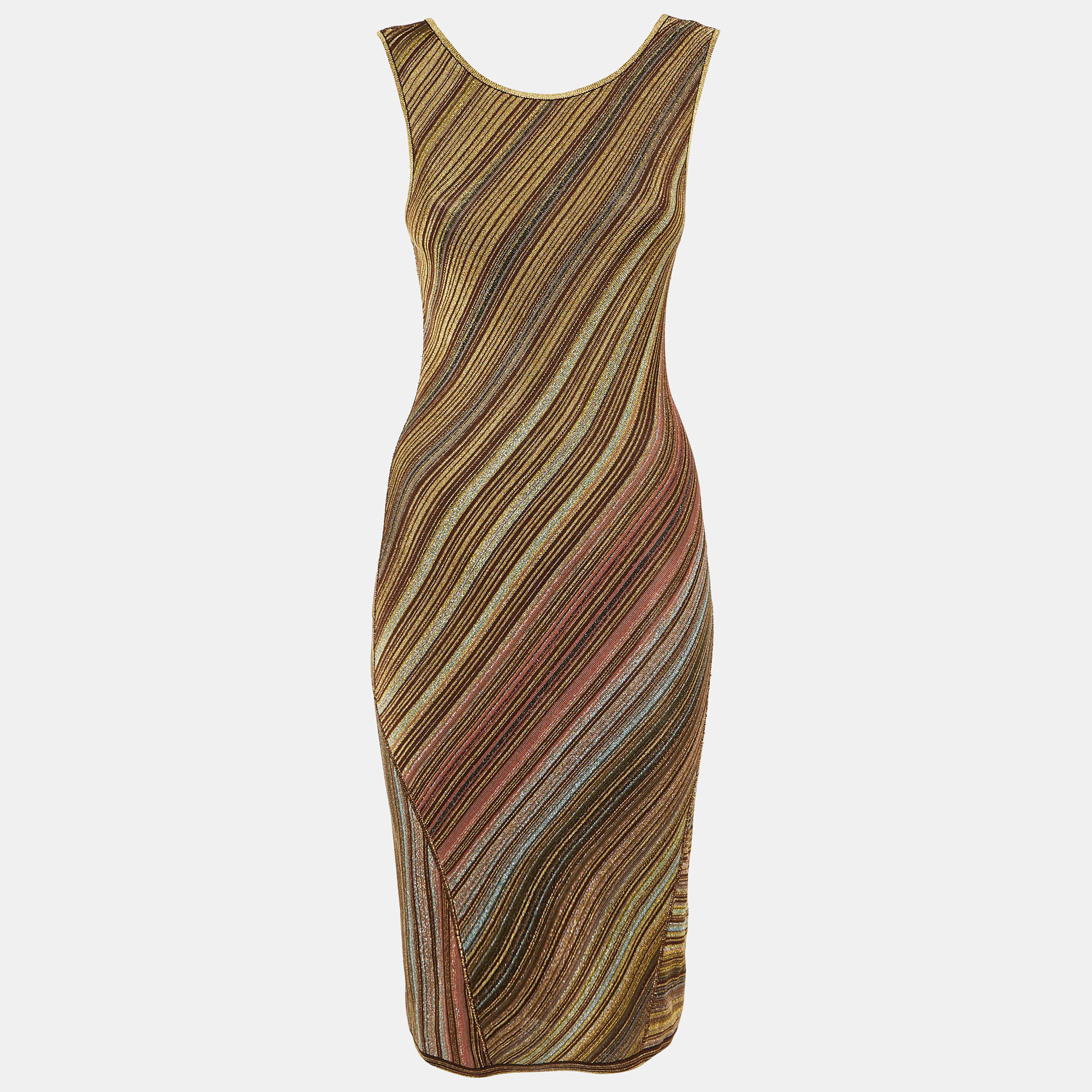 

Missoni Multicolor Patterned Lurex Knit Midi Dress S