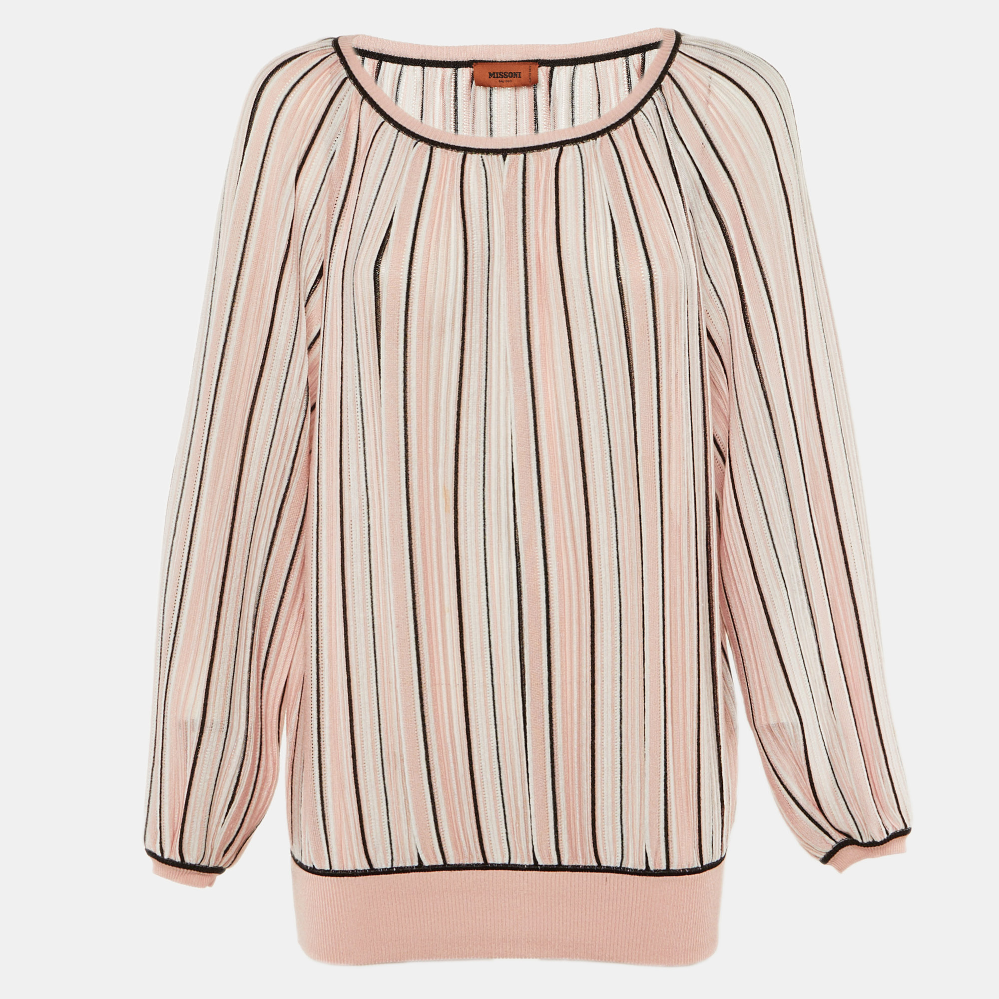 

Missoni Pink Striped Knit Top M