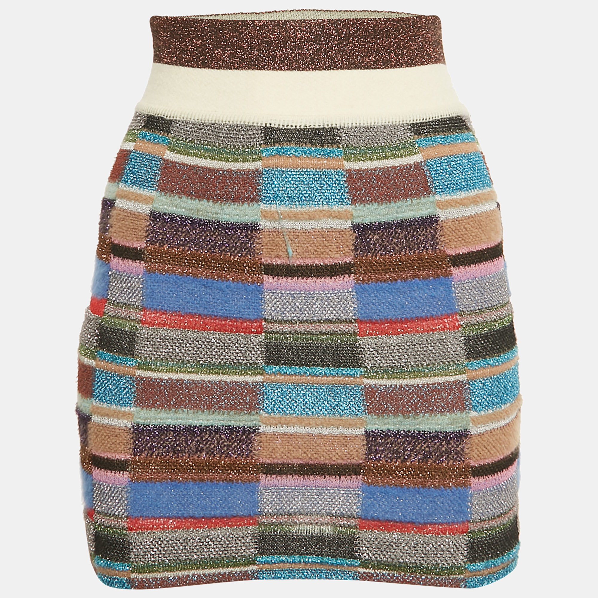 

Missoni Multicolor Lurex Knit Mini Skirt S, Yellow
