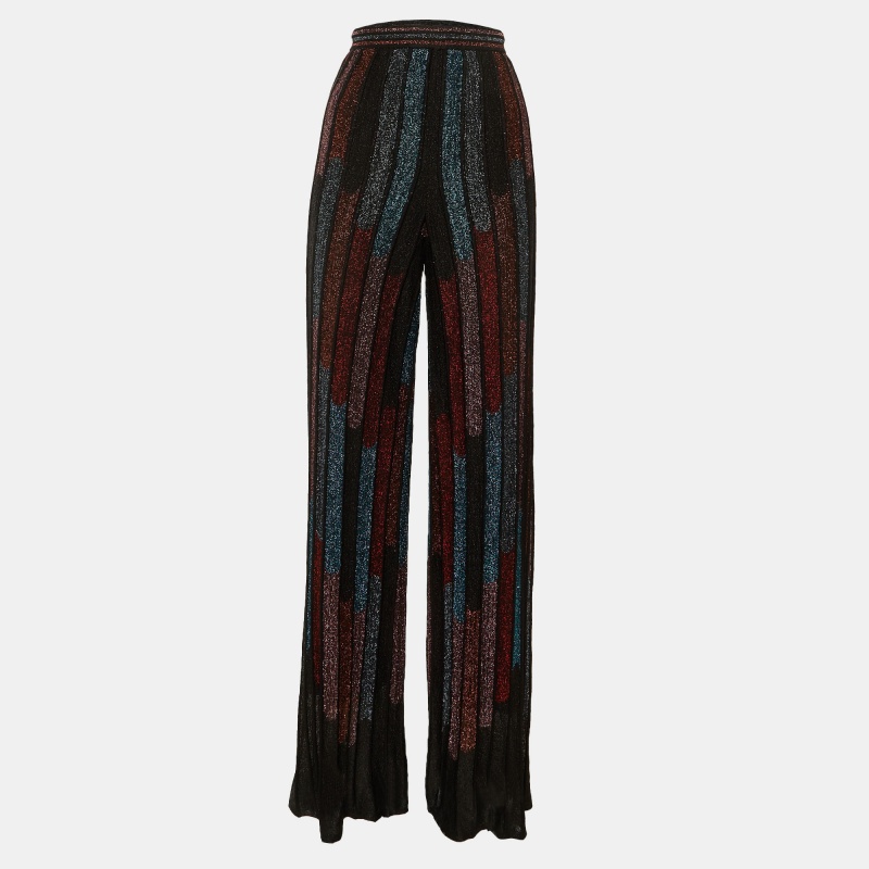 

Missoni Multicolor Striped Lurex Knit Trousers M
