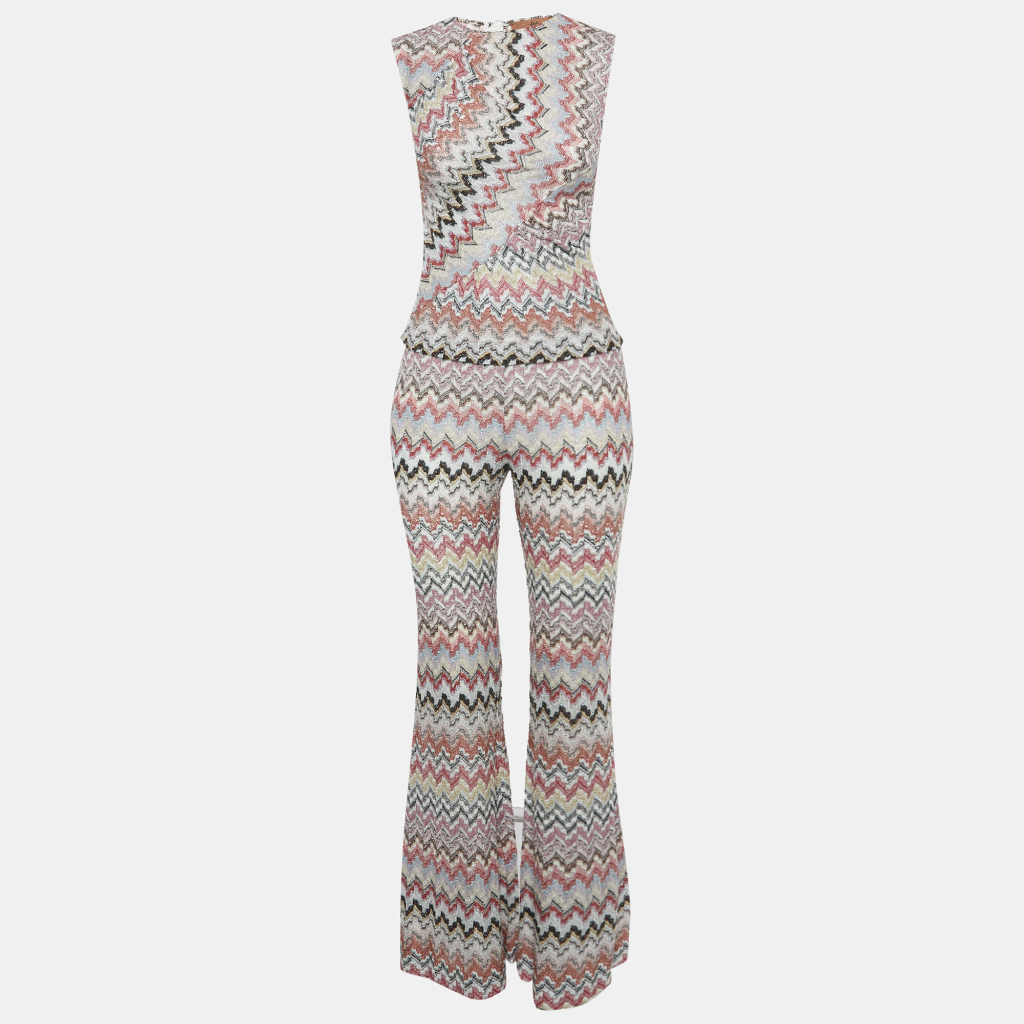 

Missoni Multicolour Zig Zag Lurex Knit Top & Pants Set S, Multicolor