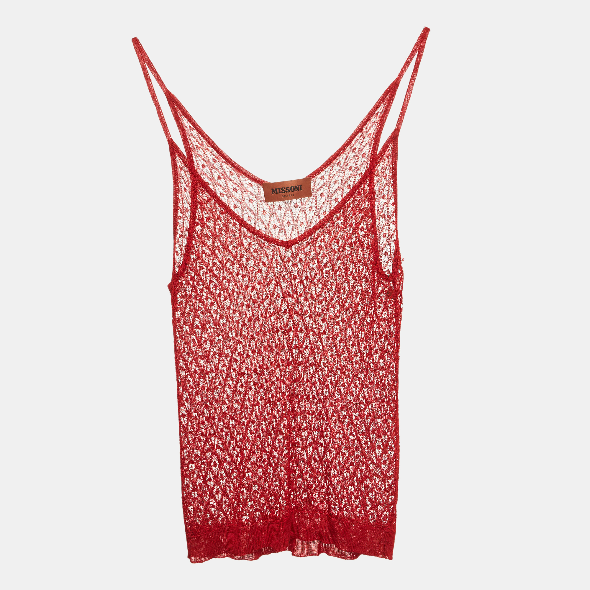 

Missoni Red Open Knit Camisole S