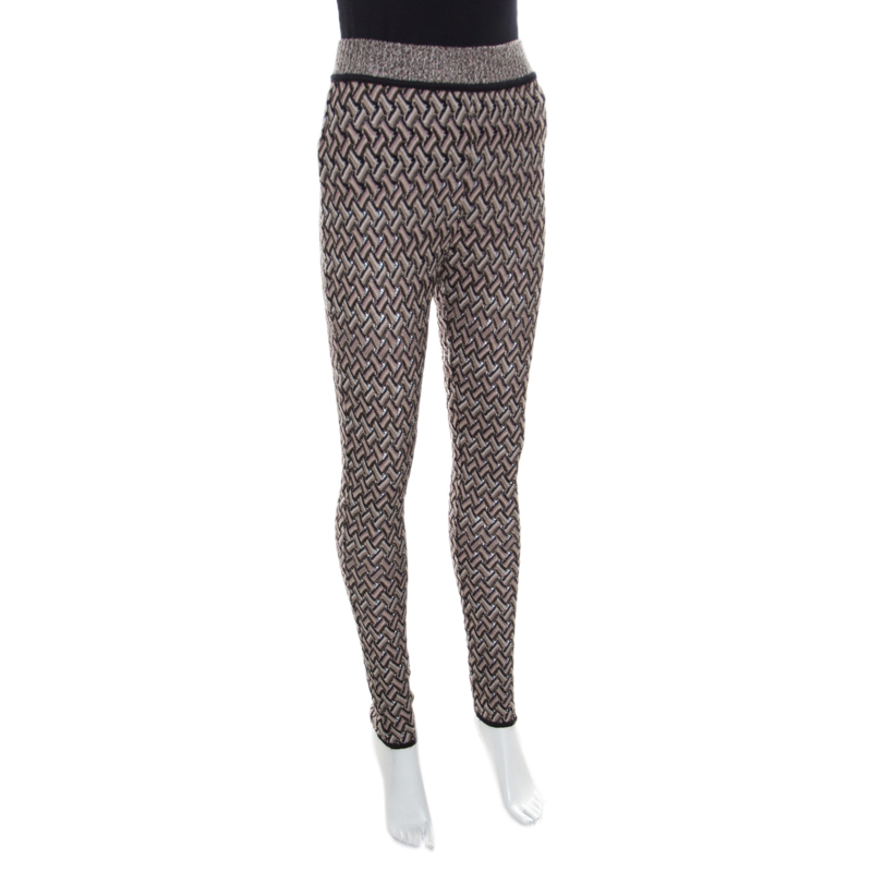 

Missoni Multicolor Perforated Knit Elasticized Waist Pants