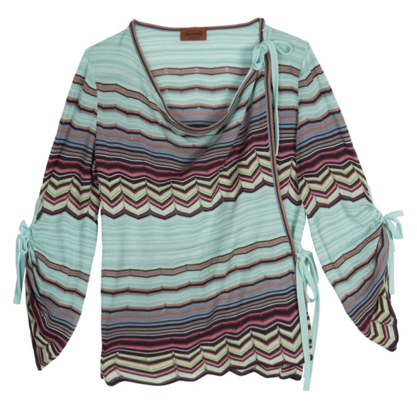 Pre Owned Missoni Wrap Printed Top M