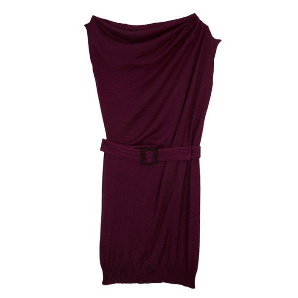 Pre Owned Missoni Cashmere Draped Neck Dress S