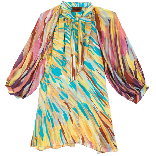 مملوكة مسبقًا Missoni Collar Tie Silk Top S