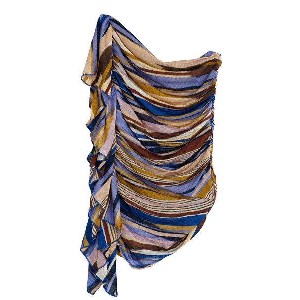 Pre Owned Missoni One Shoulder Ruffle Tunic Top S