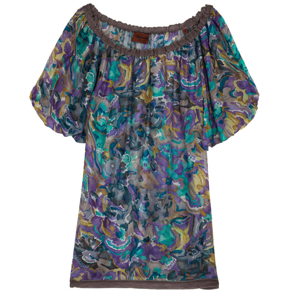 Pre Owned Missoni Drawstring Silk Top M