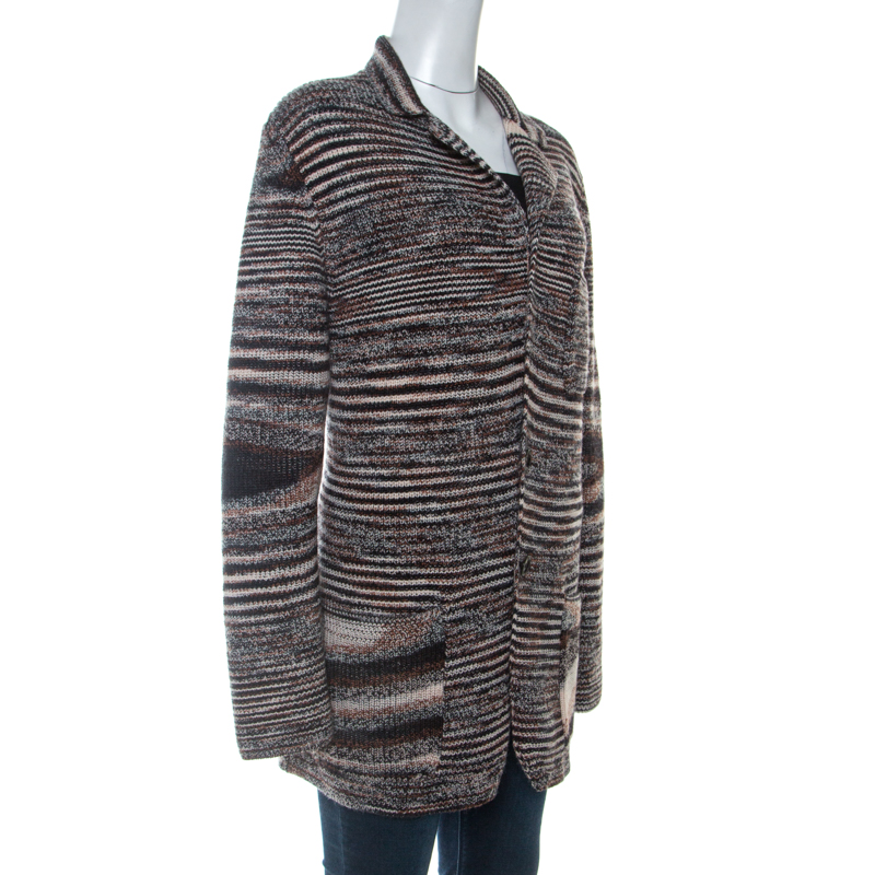 

Missoni Brown Knit Wool Cardigan