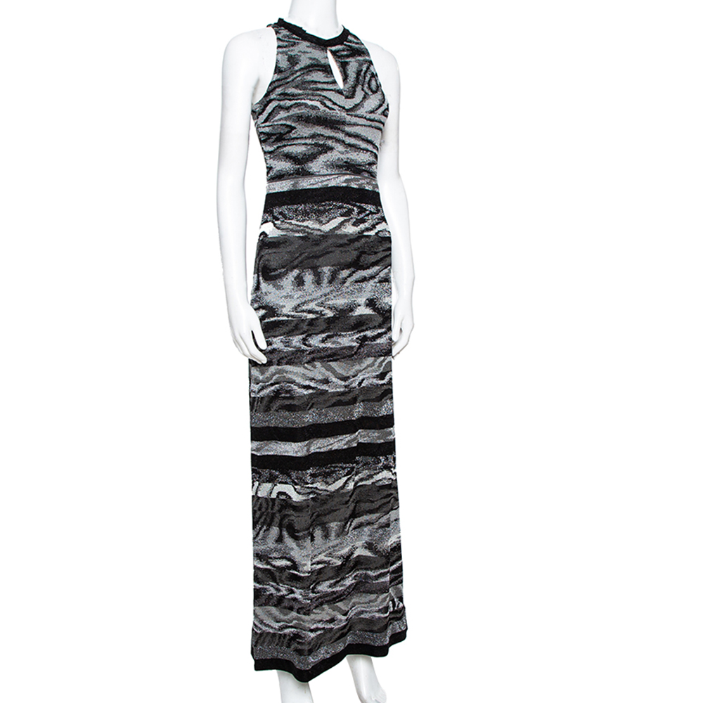 

Missoni Monochrome Lurex Knit Sleeveless Maxi Dress, Grey