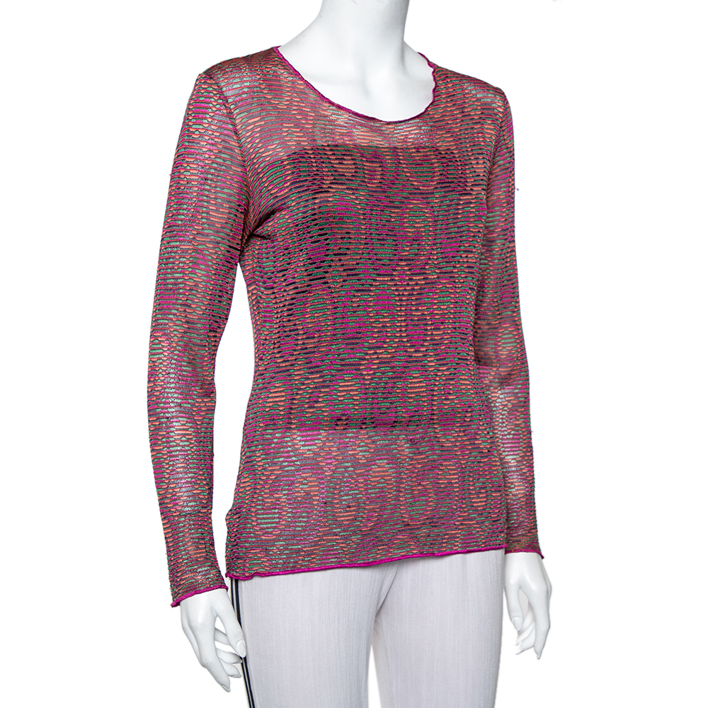 

Missoni Multicolor Knit Long Sleeve Top