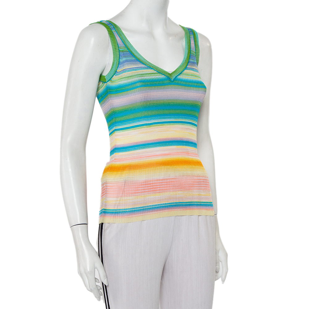 

Missoni Multicolor Striped Knit Tank Top