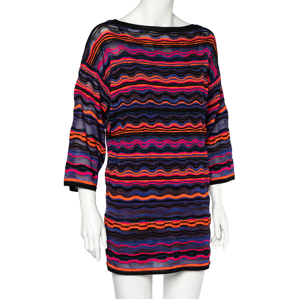 

Missoni Multicolored Patterned Knit Short Dress, Multicolor