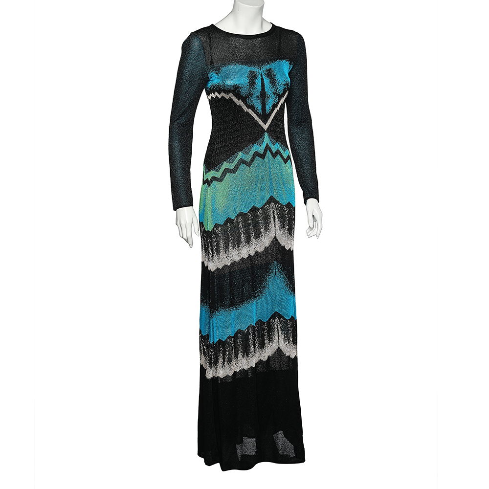 

Missoni Multicolor Mesh and Lurex Knit Maxi Dress