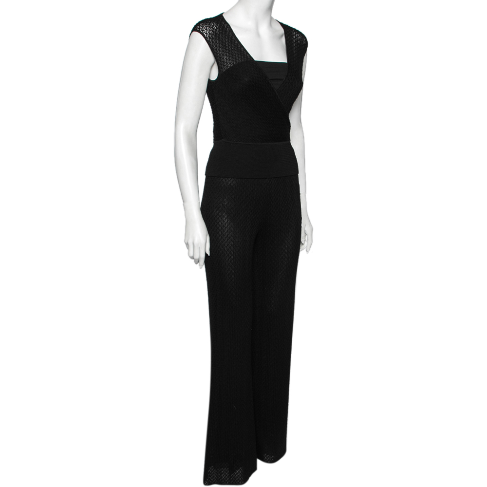 

Missoni Black Textured Knit Set Suit