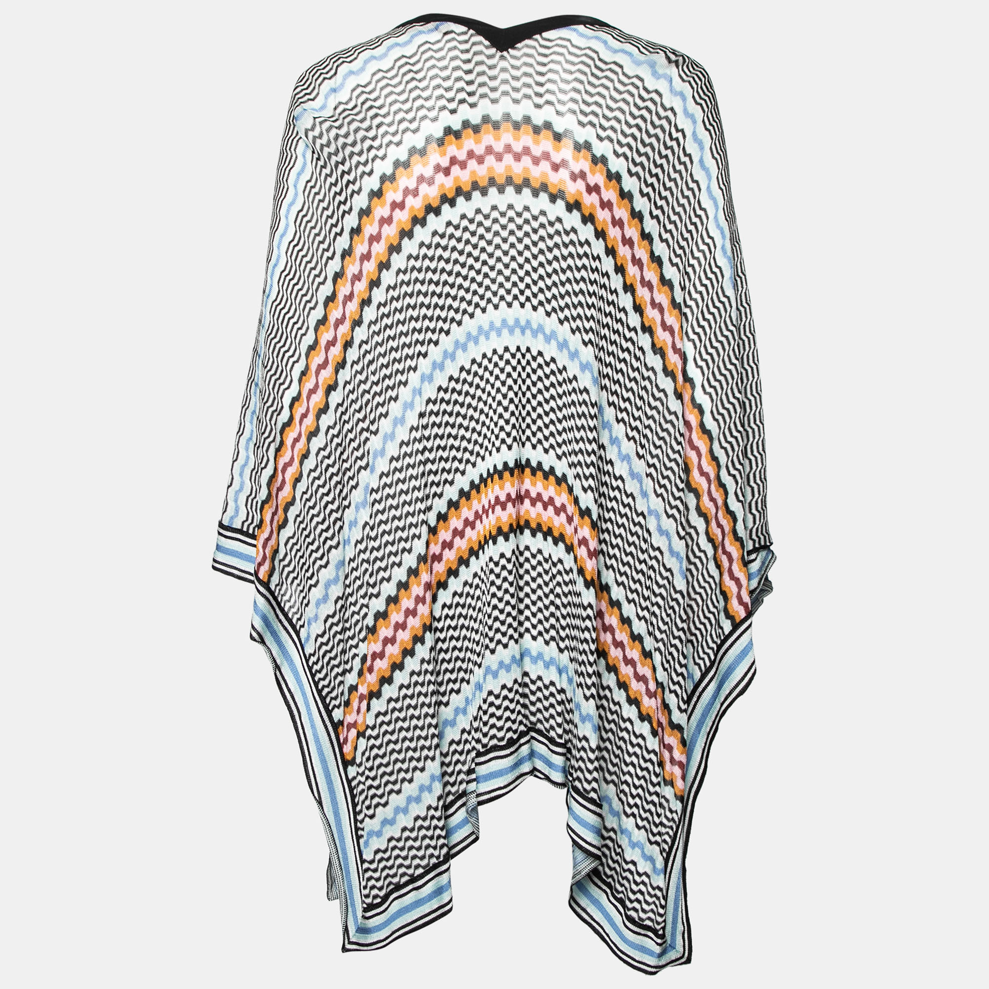 

Missoni Multicolor Textured Knit Poncho Cover Up