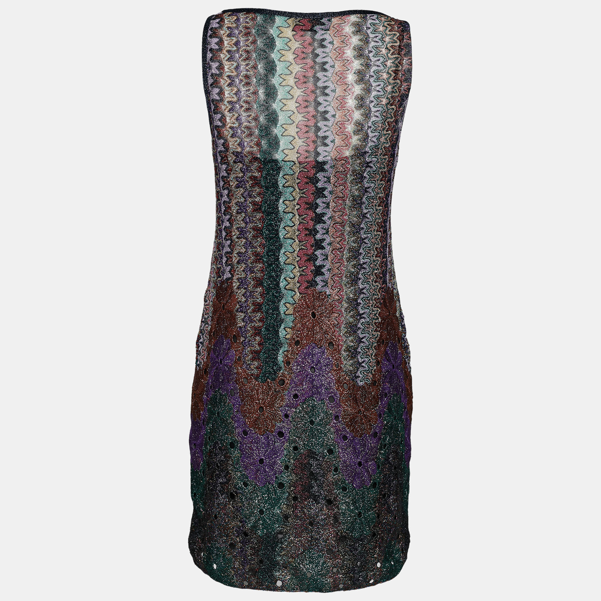 

Missoni Multicolor Metallic Lurex Knit Sleeveless Dress
