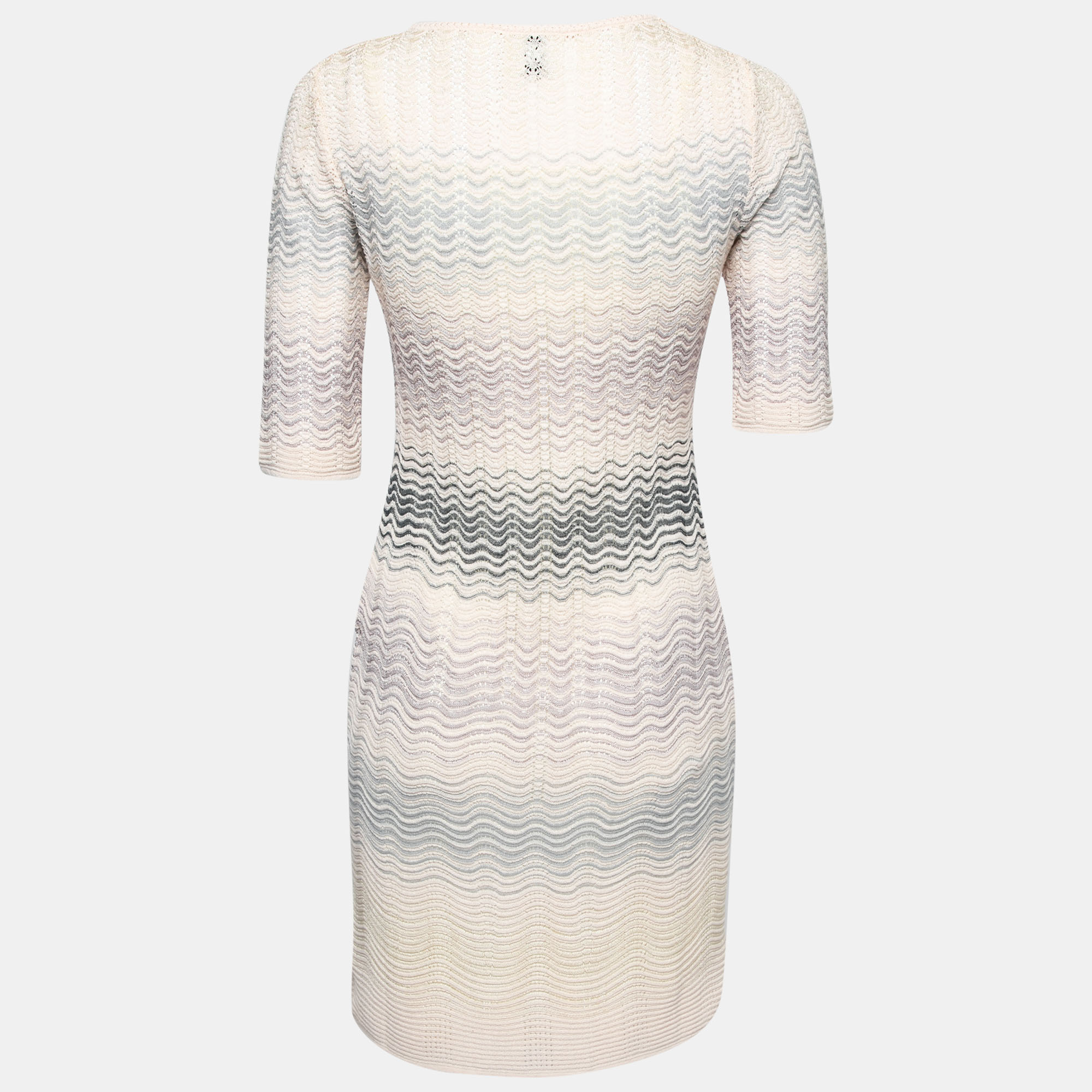 

Missoni Multicolor Wave Textured Knit Dress