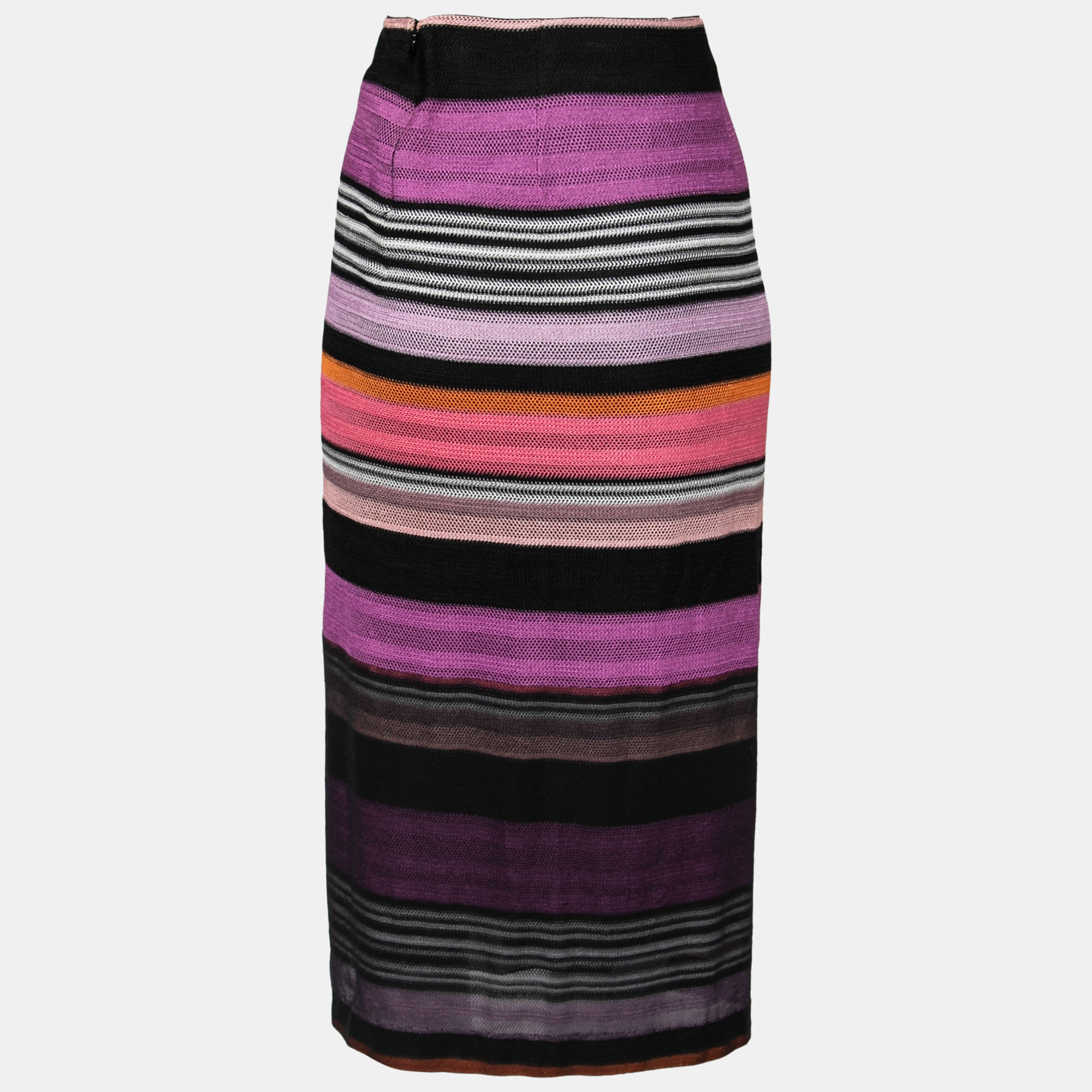 

Missoni Multicolor Striped Knitted Slit Detail Skirt