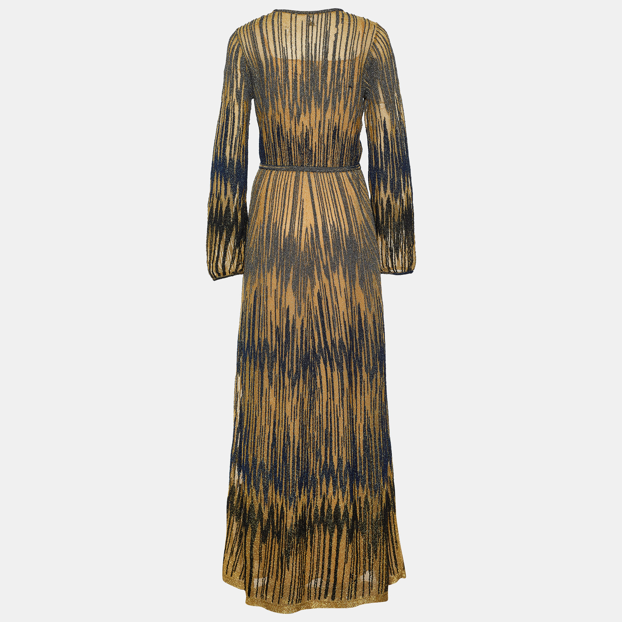 

Missoni Gold Lurex Knit Long Sleeve Dress