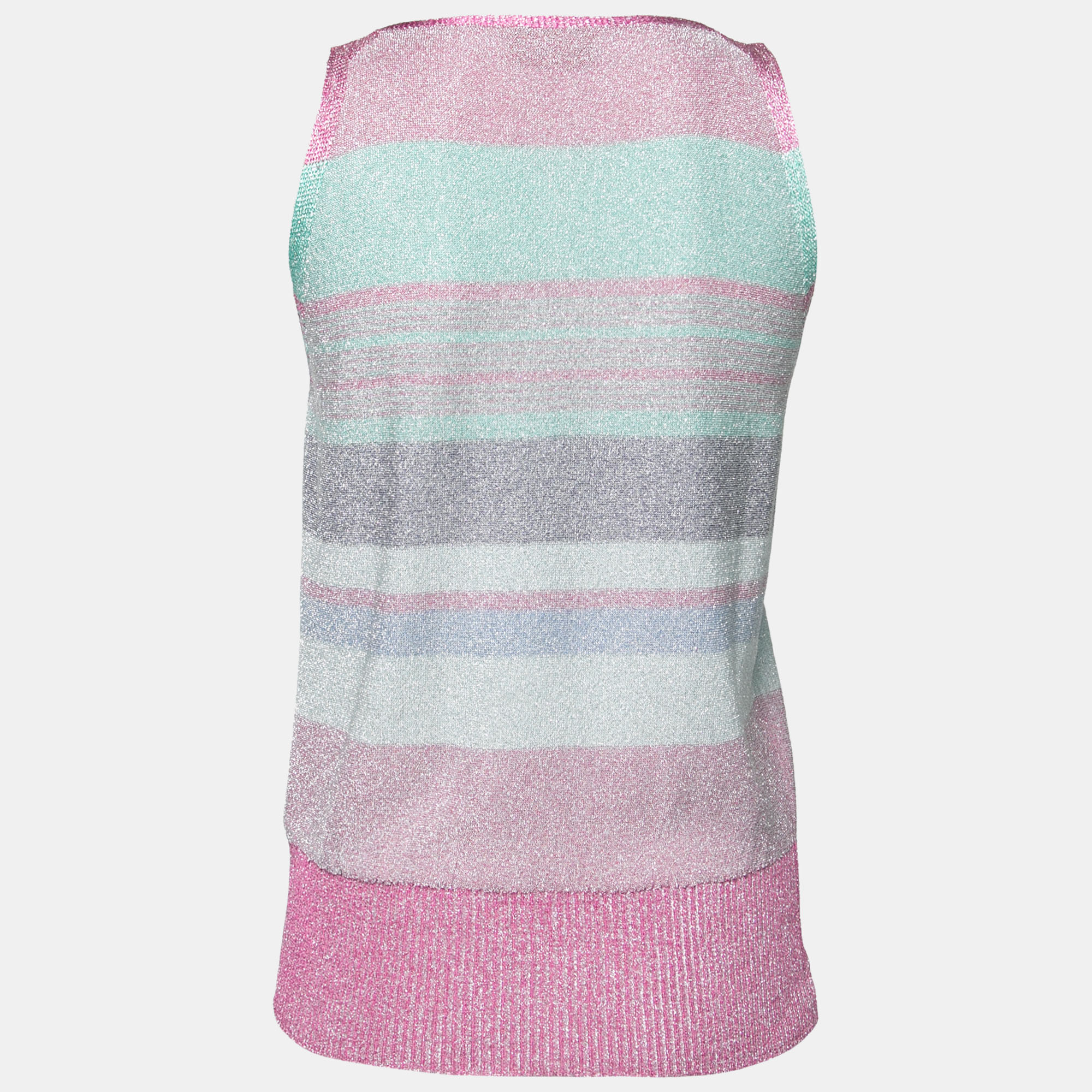 

Missoni Multicolor Striped Lurex Knit Tank Top