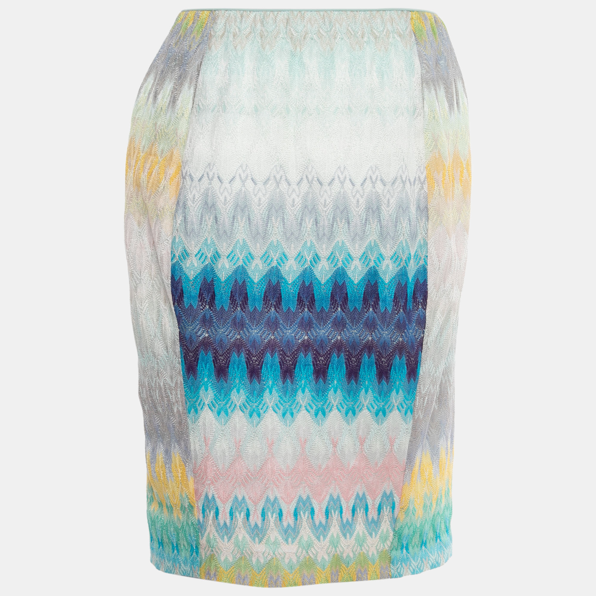 

Missoni Multicolor Patterned Knit Elastic Waist Pencil Skirt
