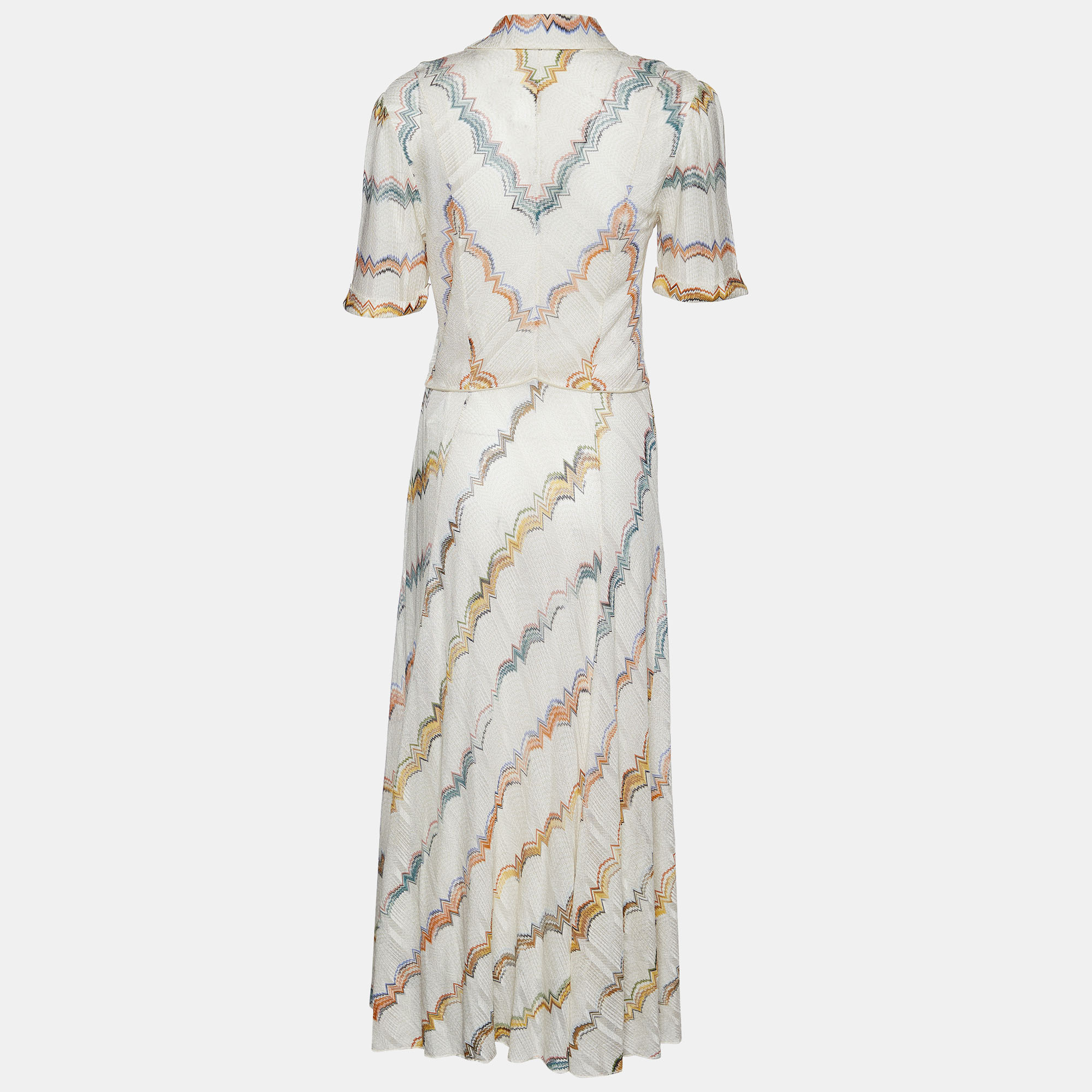 

Missoni Cream Patterned Knit Maxi Dress