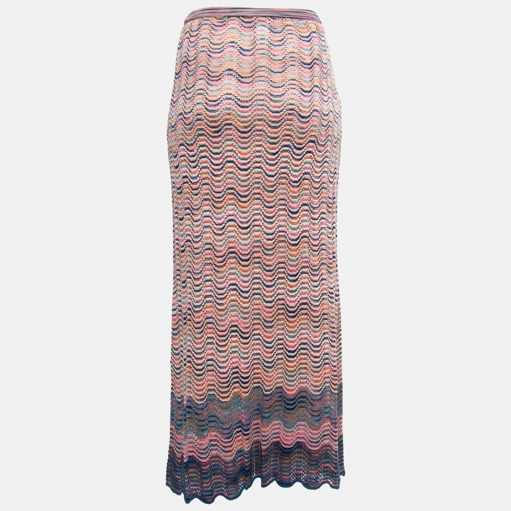 

Missoni Multicolor Crochet Knit Maxi Skirt