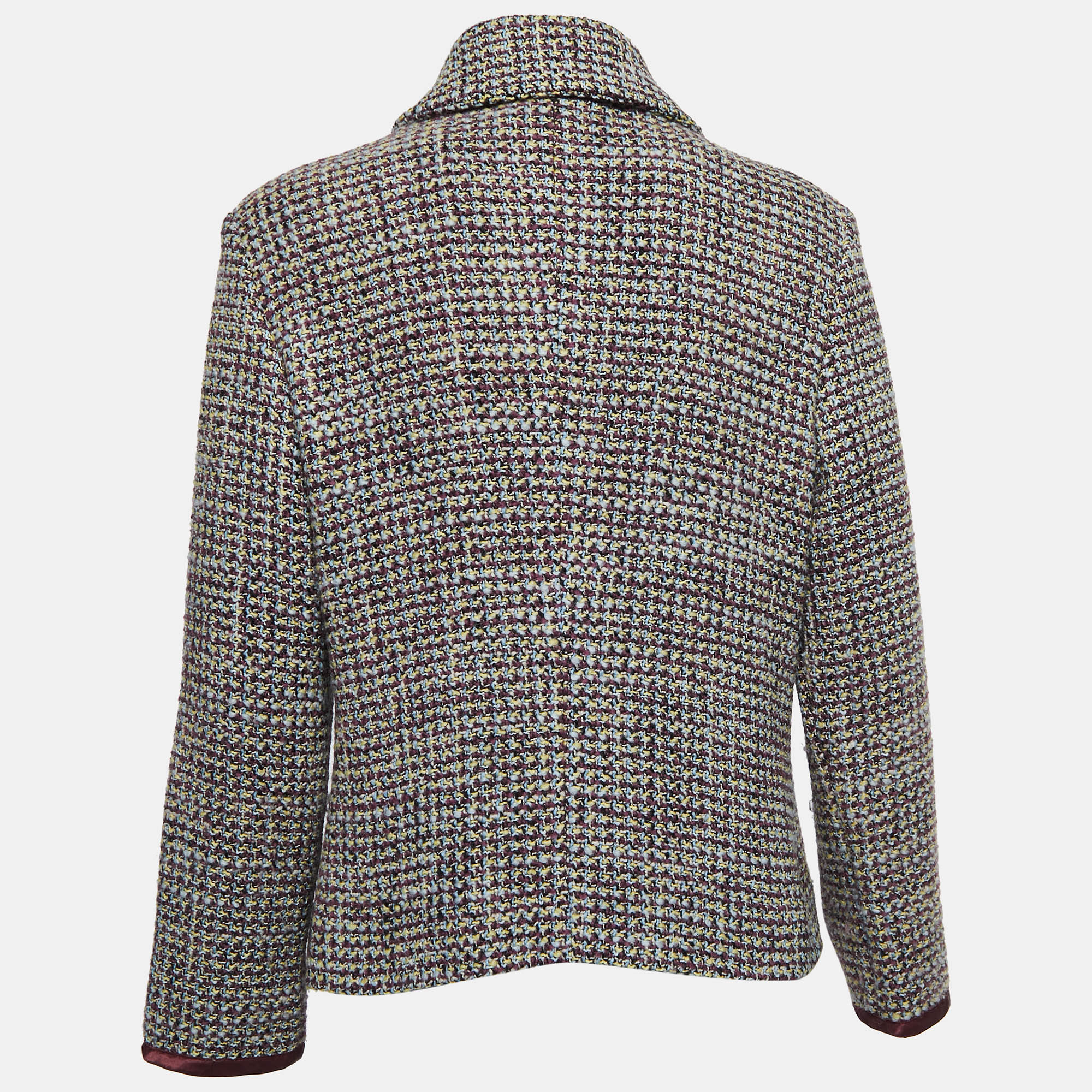

Missoni Multicolor Tweed Tie Neck Jacket