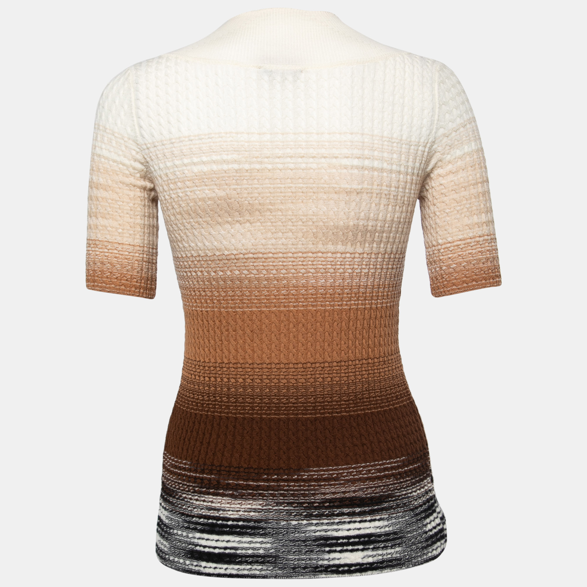 

Missoni Cream/Brown Ombre Wool Knitted Top