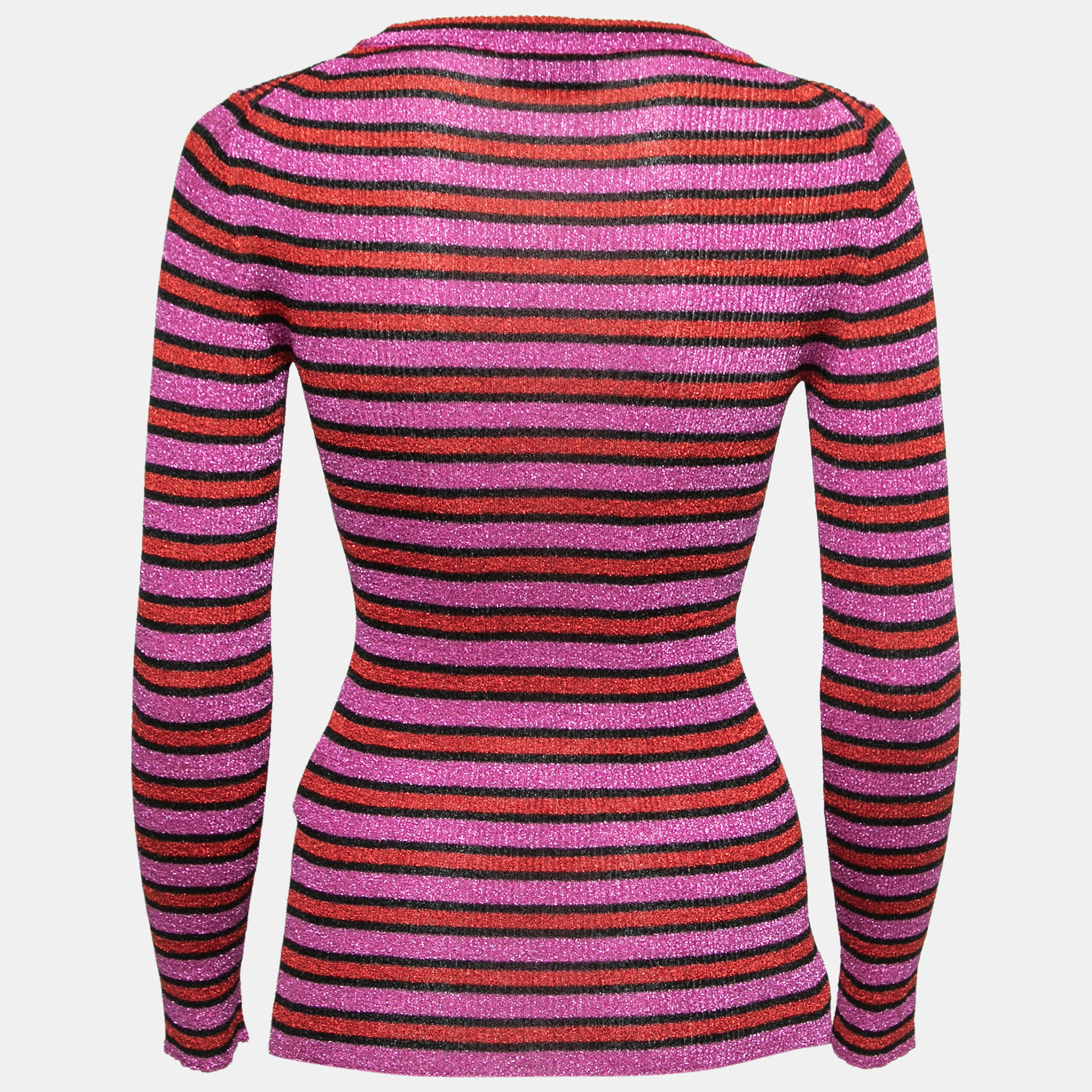 

Missoni Pink Striped Lurex Knit Pullover