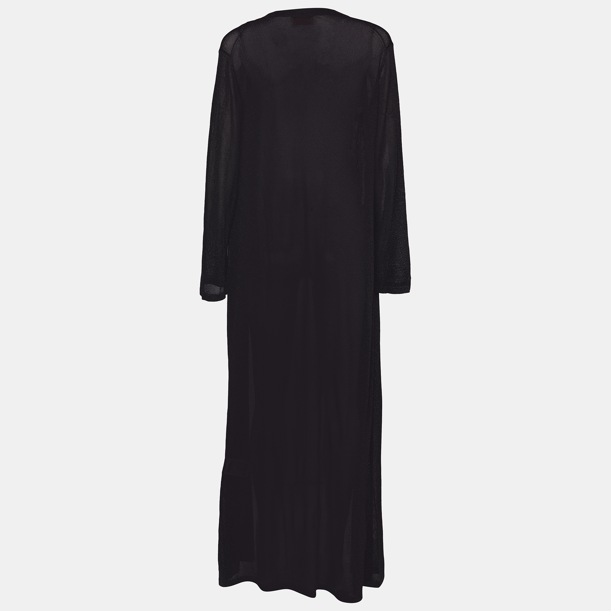 

Missoni Black Lurex Knit Open Front Long Shrug