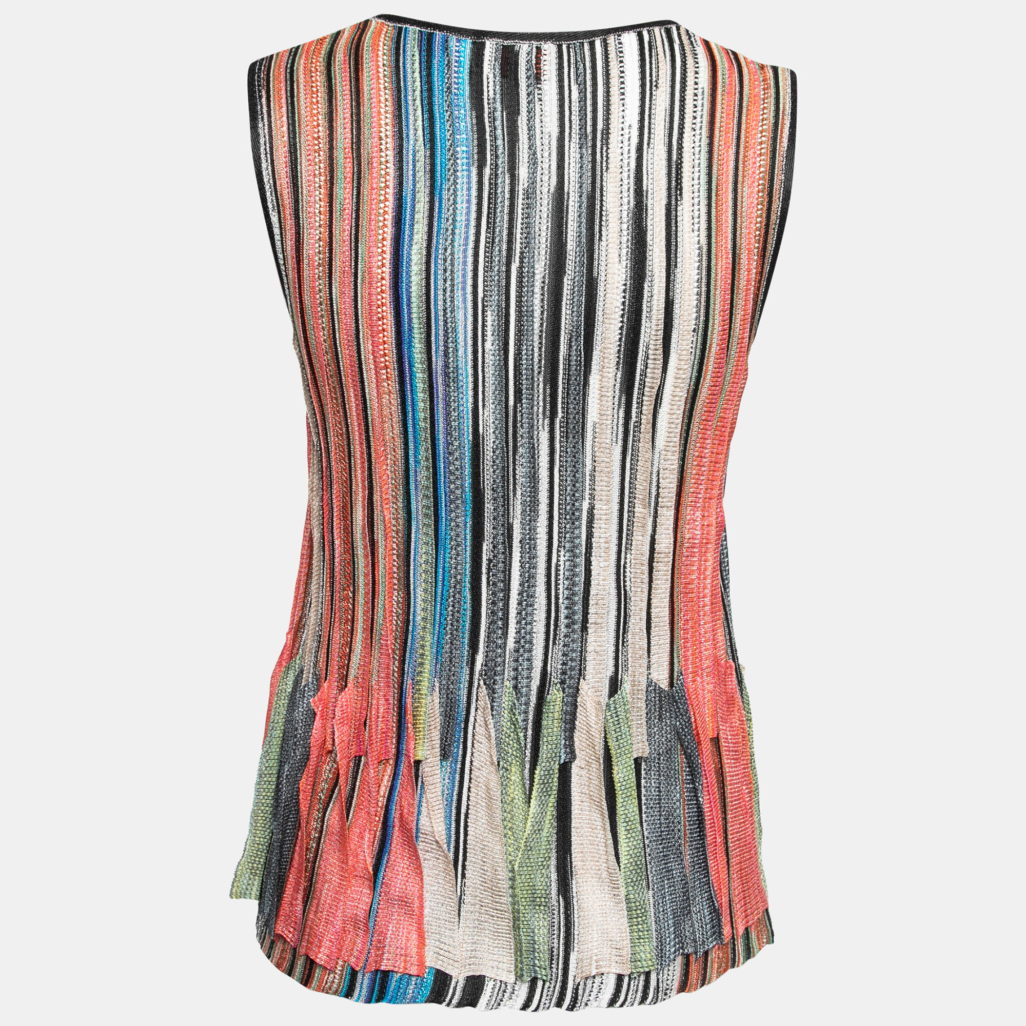 

Missoni Multicolor Striped Patterned Knit Sleeveless Top