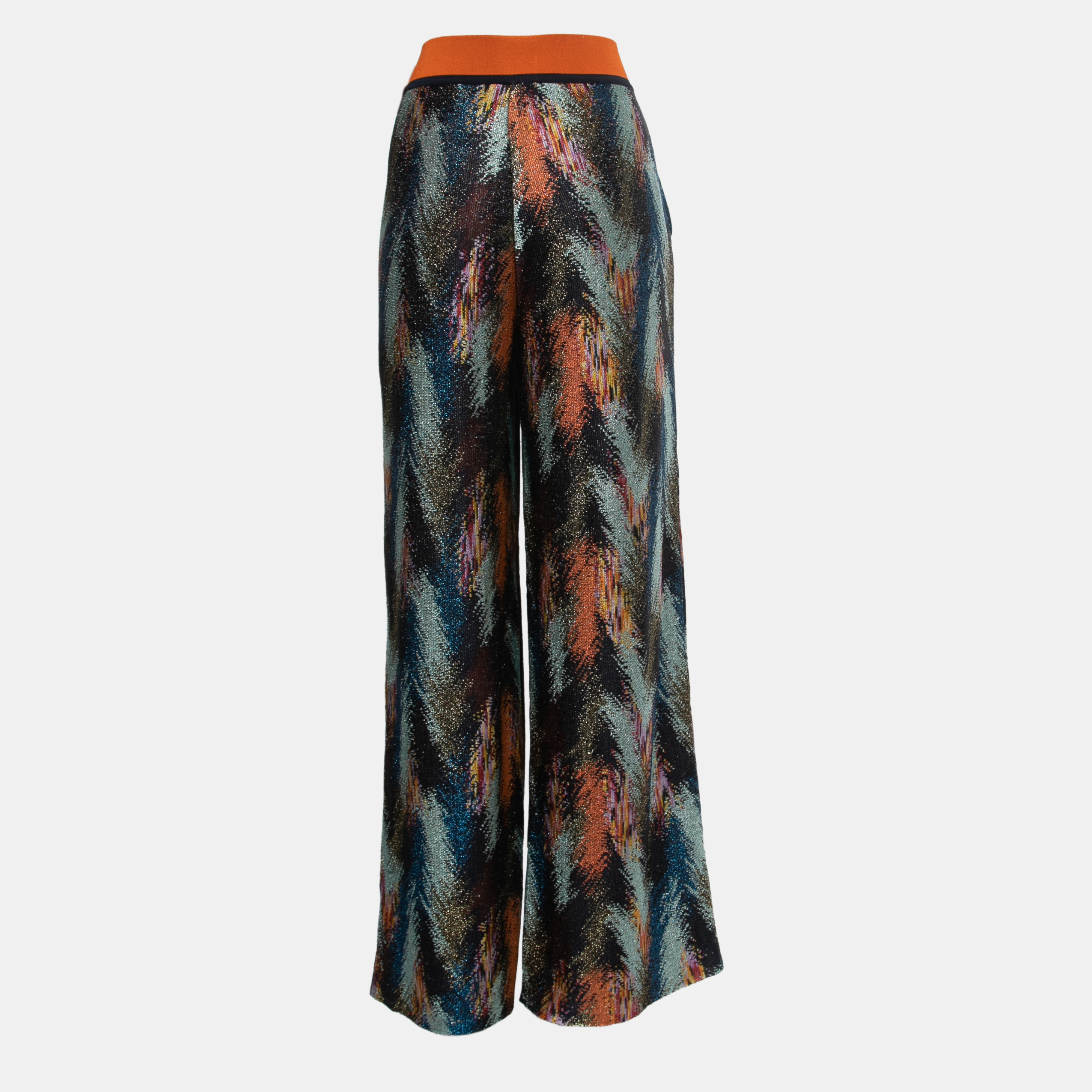 

Missoni Multicolor Textured Lurex Knit High Waisted Culottes