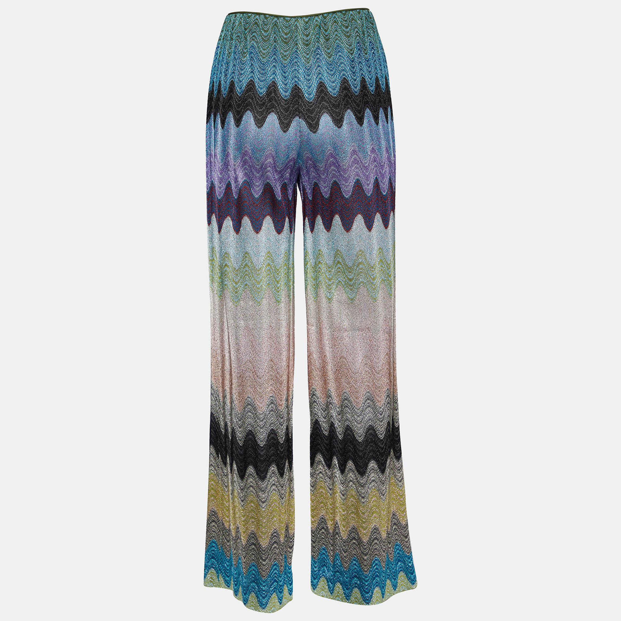 

Missoni Multicolor Patterned Lurex Knit Straight Leg Pants