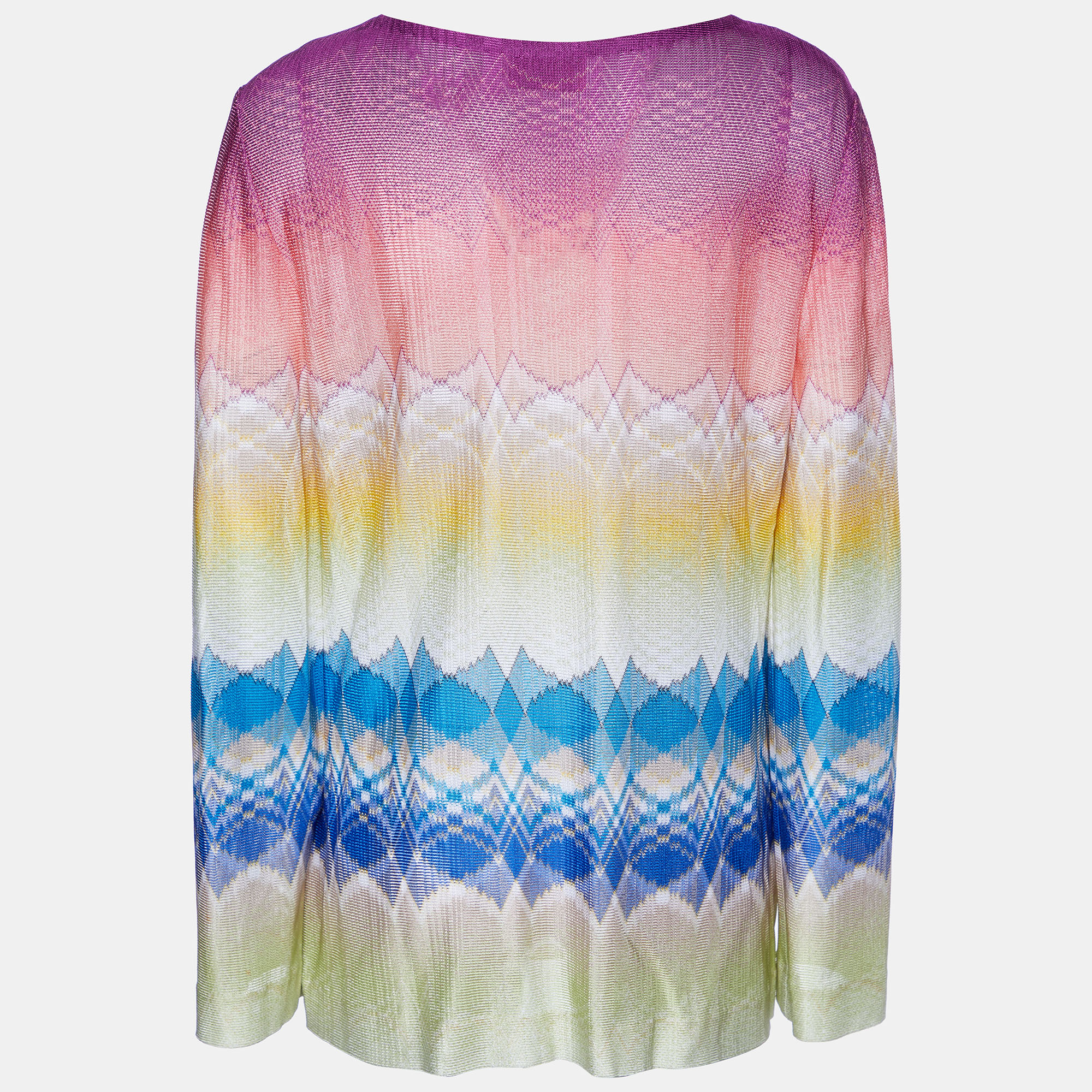 

Missoni Multicolor Patterned Knit Long Sleeve Top