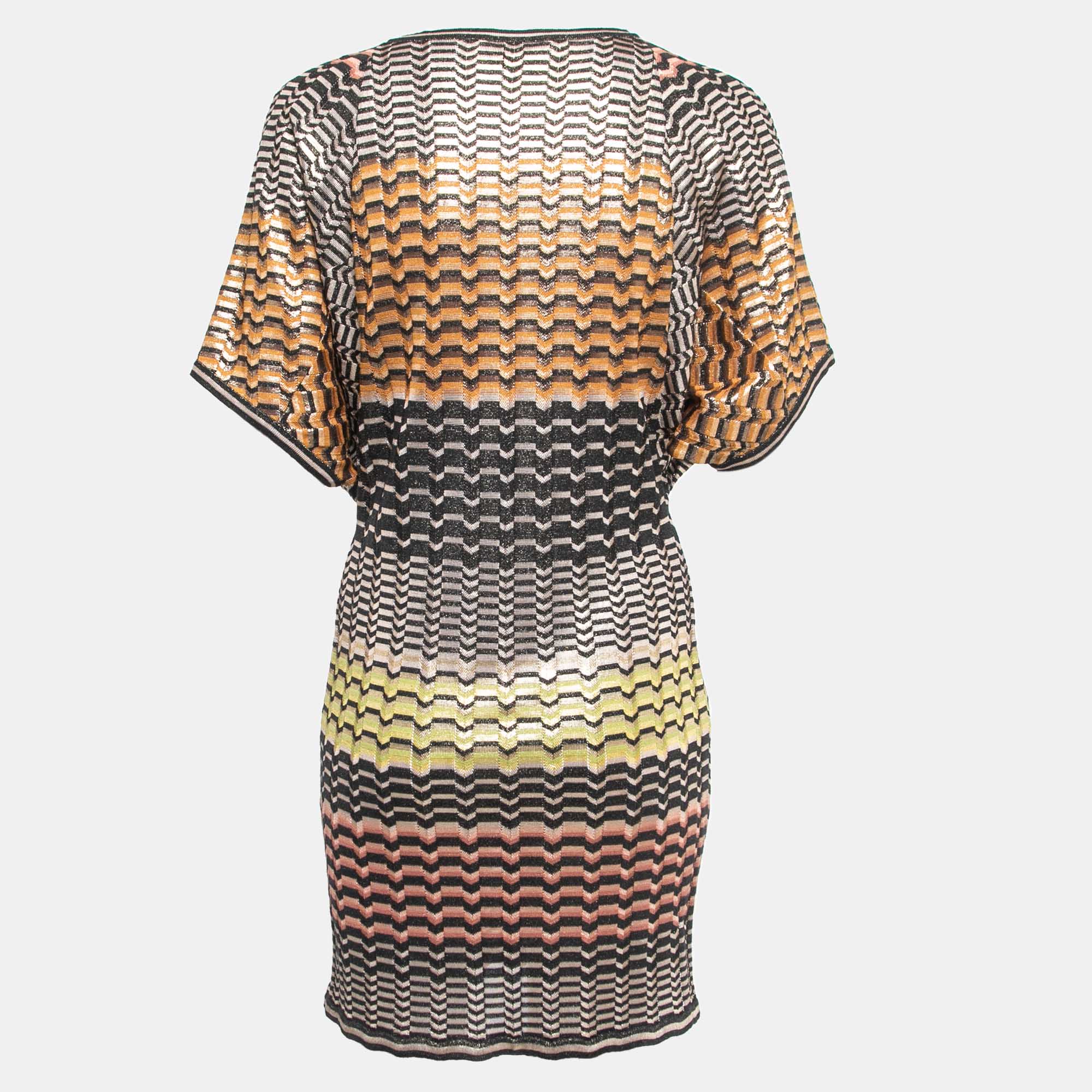 

Missoni Multicolor Patterned Lurex Knit Mini Dress