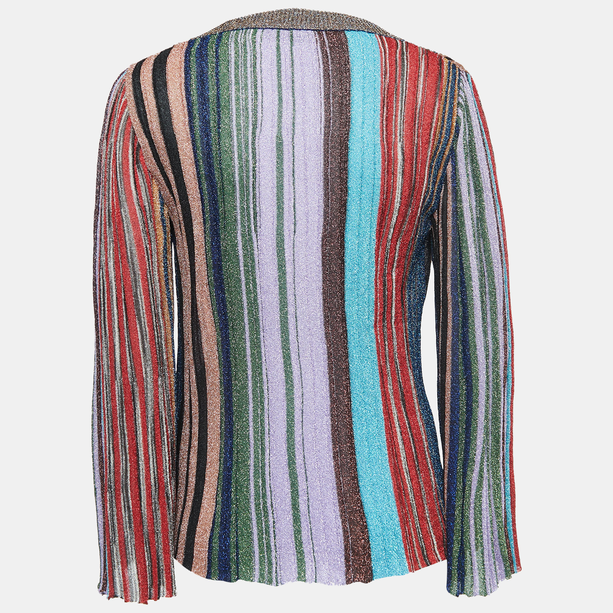 

Missoni Multicolor Striped Lurex Knit Long Sleeve Top