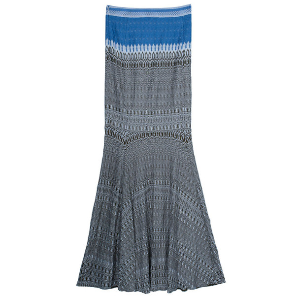 Pre Owned S تنورة ميزوني طويلة مغزولة متعددة الألوان