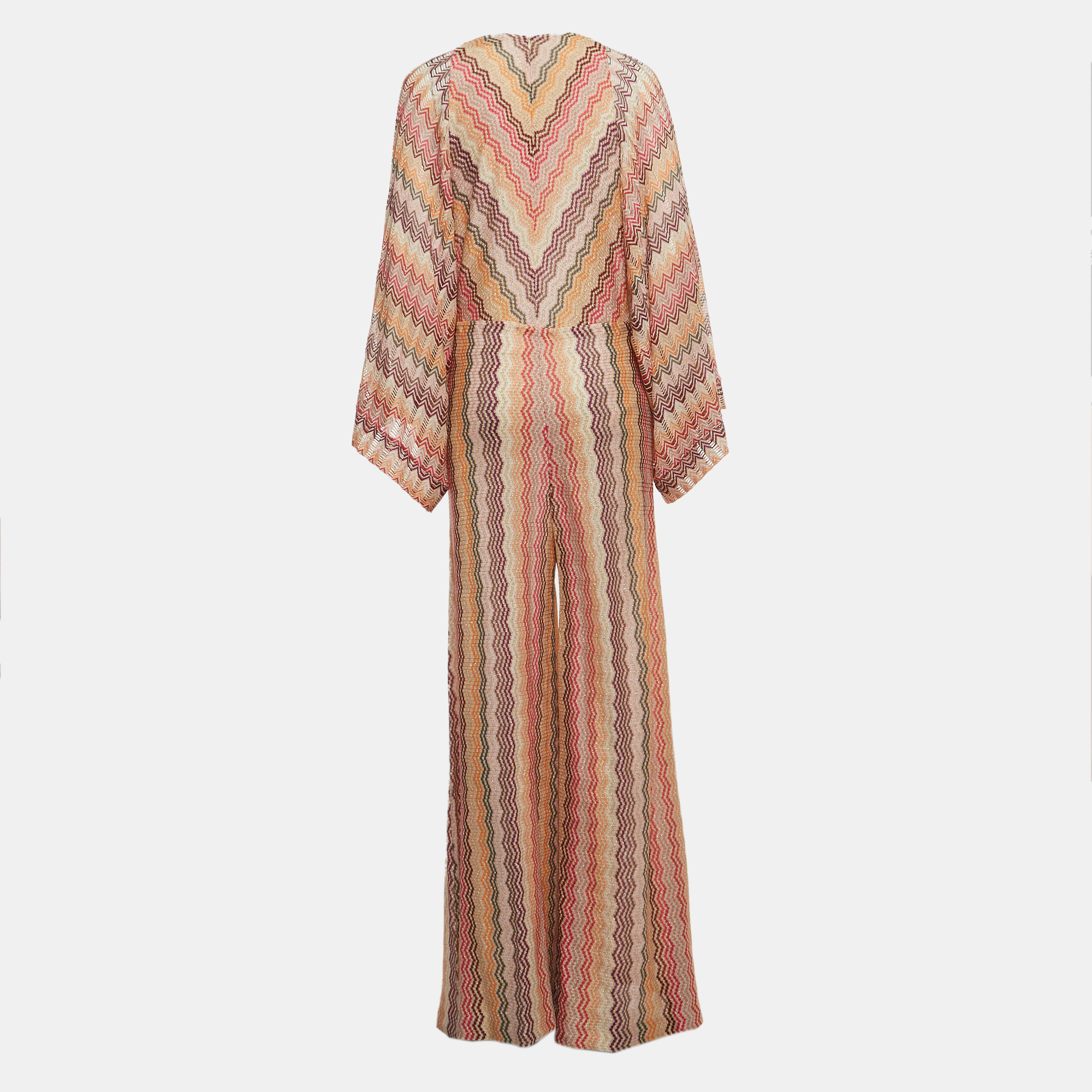 

Missoni Multicolor Patterned Lurex Knit Drawstring Jumpsuit