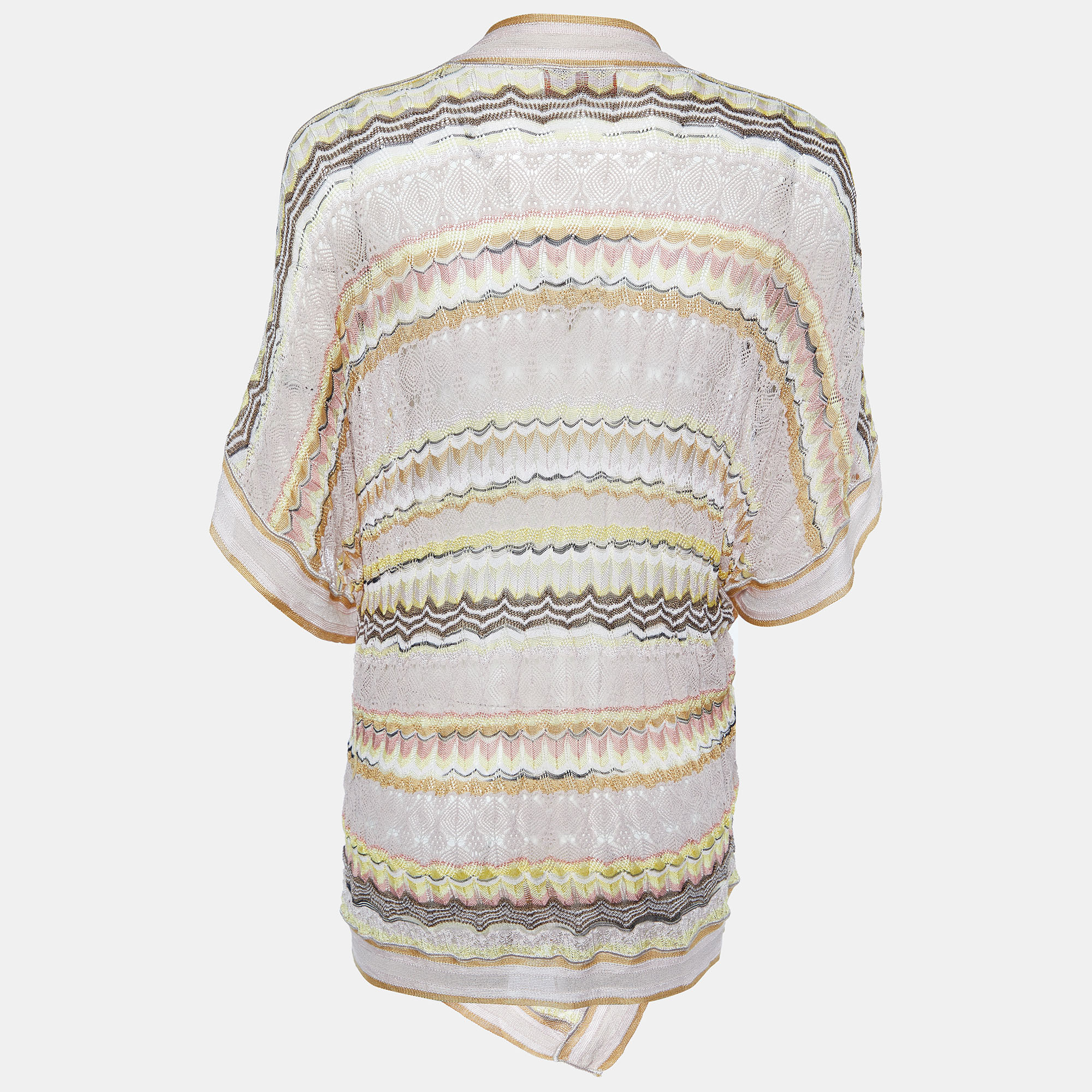 

Missoni Multicolor Patterned Knit Wrap Effect Top