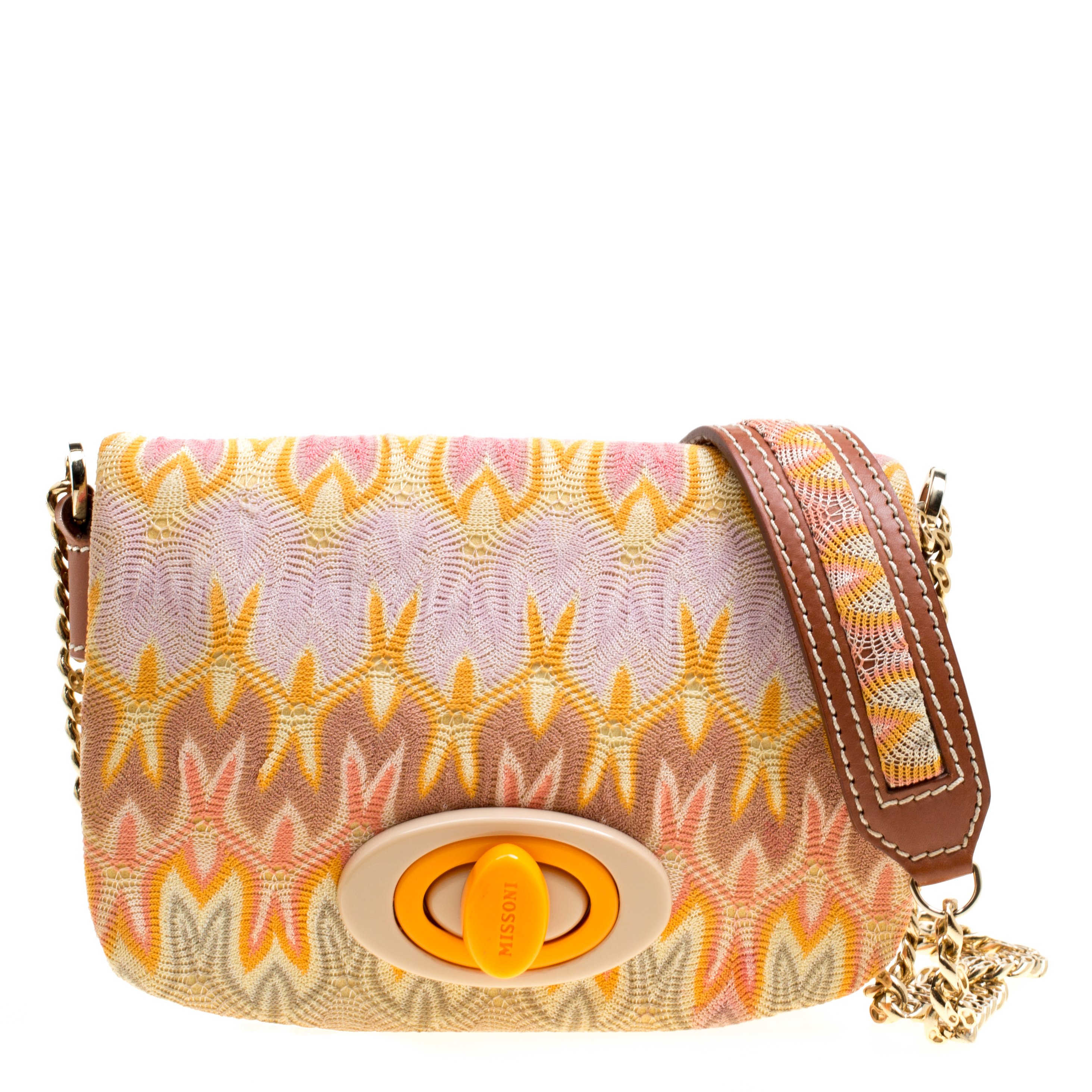 Pre Owned Missoni Multicolor Woven Fabric Shoulder Bag