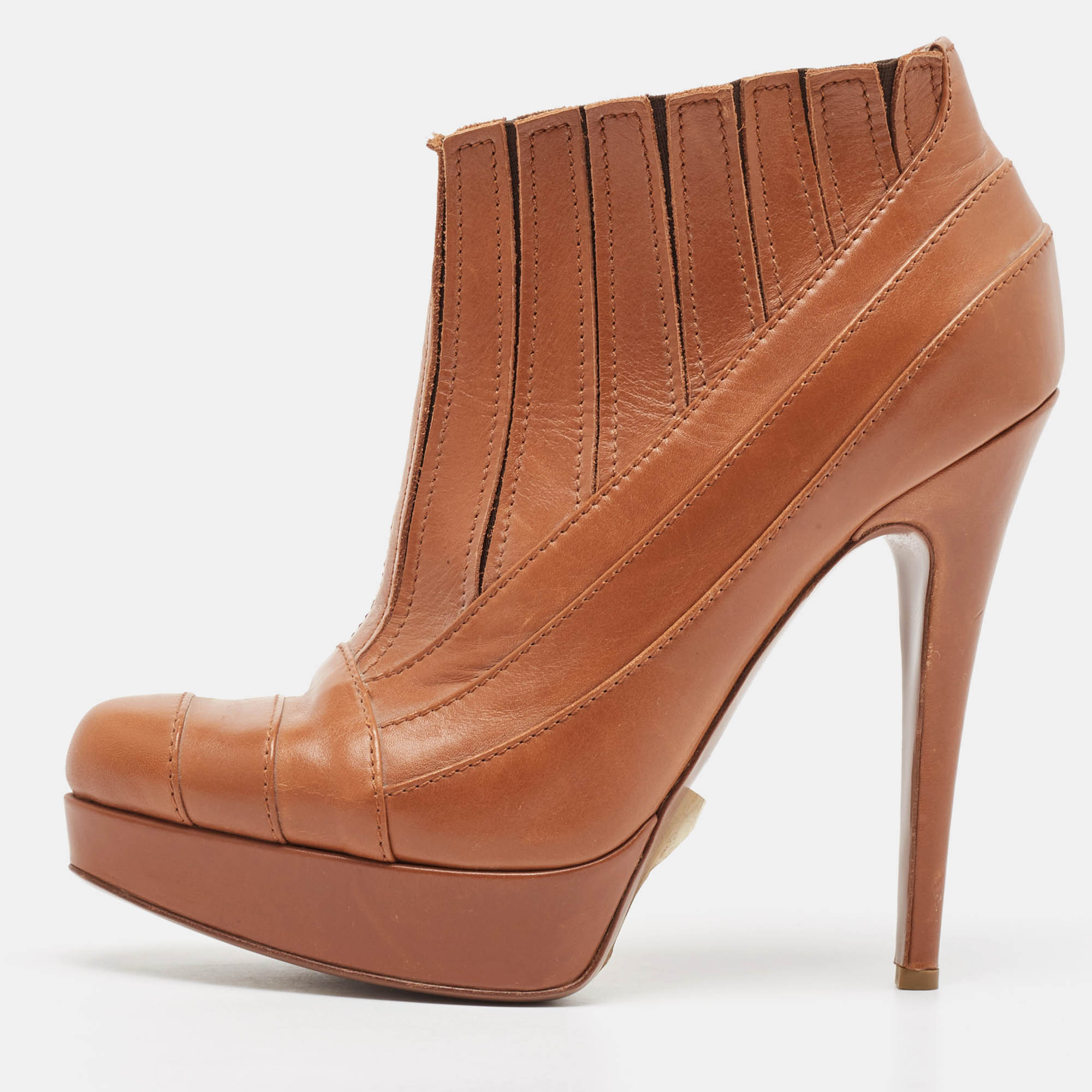 

Missoni Brown Leather Ankle Length Boots Size