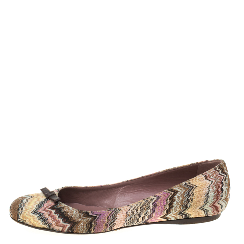 

Missoni Multicolor Knit Ballet Flats Size