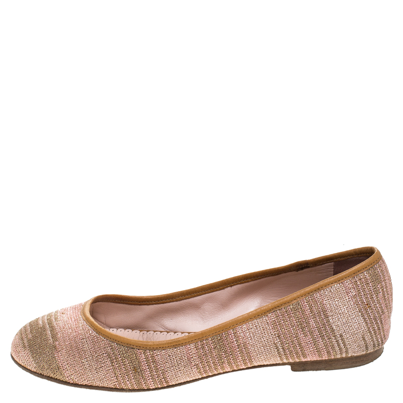 

Missoni Multicolor Knit Fabric Ballet Flats Size